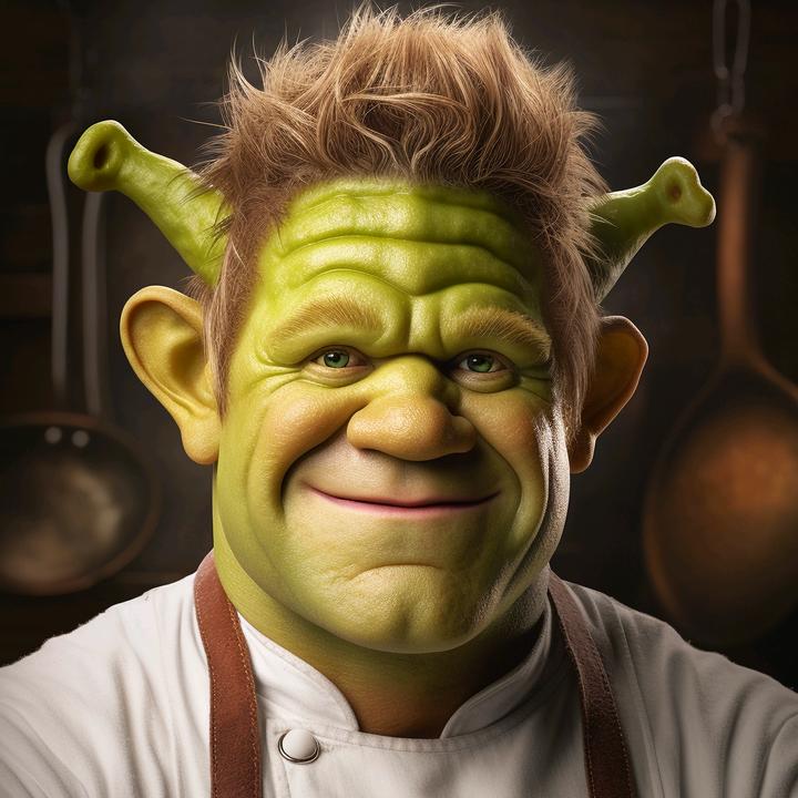 SHREK BUT SHREK IS CHEF Ramsay. CHATGPT Made the script and poster ...